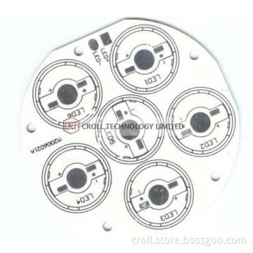 Aluminum Based Printed Circuit Board Pcb Led Lighting Lf Hasl Punch Snow White Solder Resist 